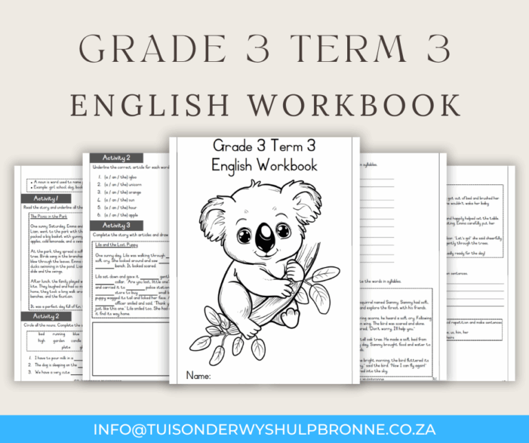 Grade 3 Term 3 English Workbook – Tuisonderwys Hulpbronne