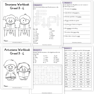 Graad 3 - 4 Antonieme en Sinonieme Werkboeke