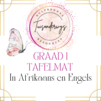 Graad 1 Tafelmat in Afrikaans en Engels