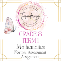 Grade 8 Term 1 Mathematics Formal Assessment Assignment