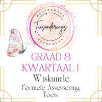 Graad 8 Kwartaal 1 Wiskunde Formele Assesseringstoets