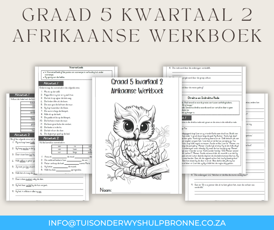 Graad 5 Kwartaal 2 Afrikaanse Werkboek - Image 2