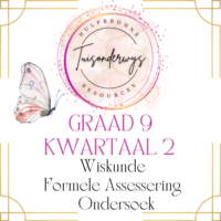 Graad 9 Kwartaal 2 Wiskunde Formele Assessering Ondersoek