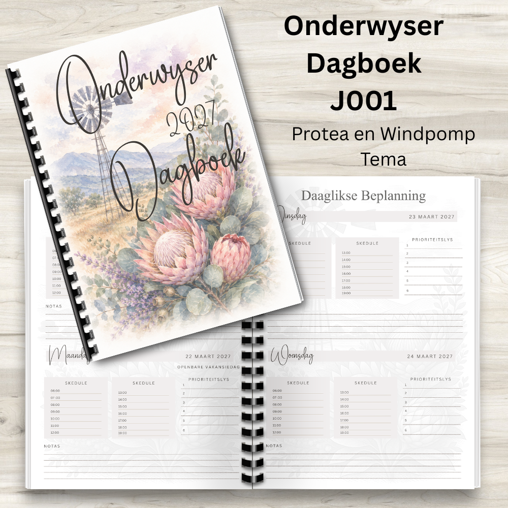 J001 - Onderwyser Dagboek - Protea en Windpomp Tema