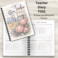 T001 - Teacher Diary - Protea and Windmill Theme