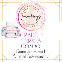 Grade 4 Term 3 Summaries and Formal Assessments Package - Printed