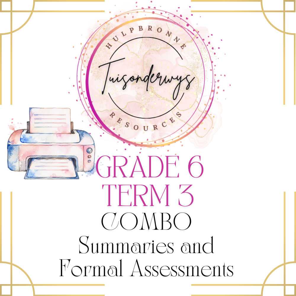 Grade 6 Term 3 Summaries and Formal Assessments Package - Printed