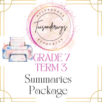 Grade 7 Term 3 Summaries Package - Printed