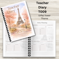 T009 - Teacher Diary - Eiffel Tower Theme