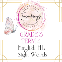 Grade 3 Term 4 English HL Sight Words