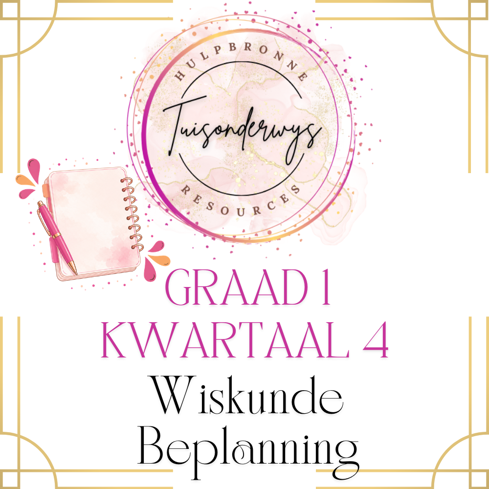 Graad 1 Kwartaal 4 Wiskundelesbeplanning