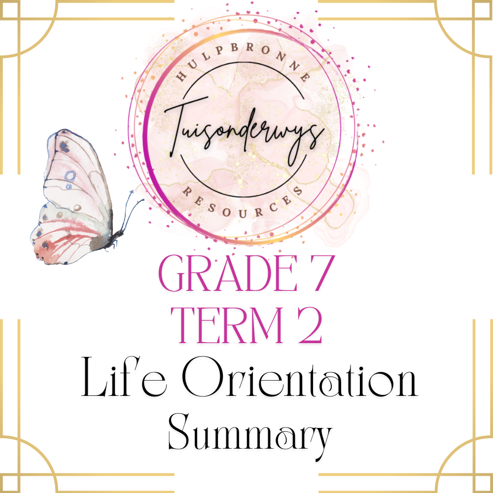 Grade 7 Term 2 Life Orientation Summary
