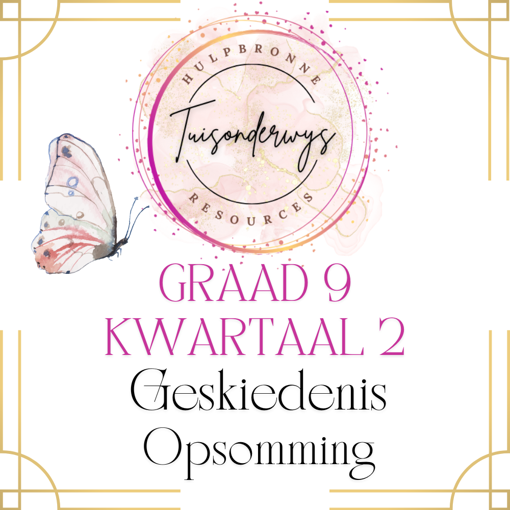 Graad 9 Kwartaal 2 Geskiedenis Opsomming