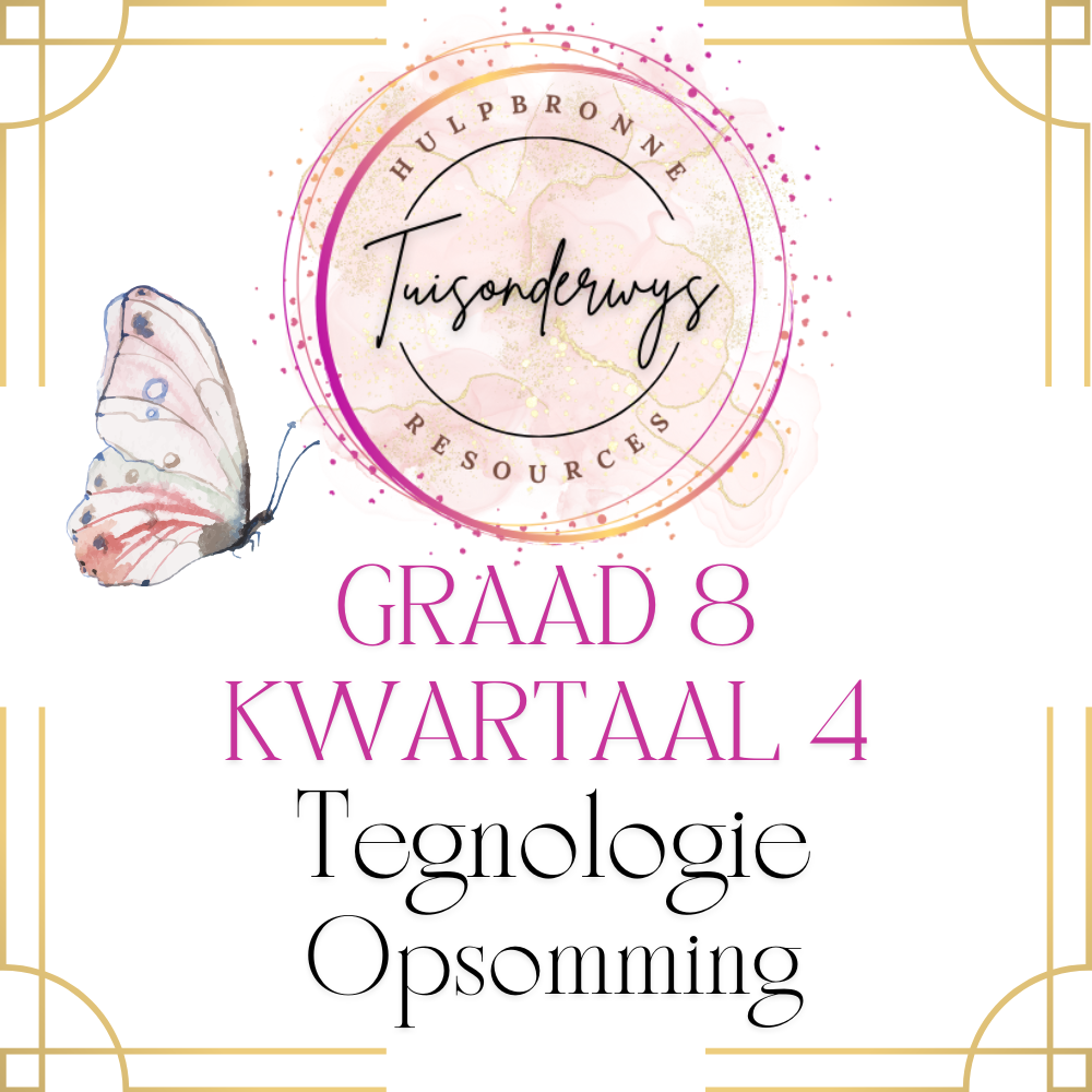 Graad 8 Kwartaal 4 Tegnologie Opsomming